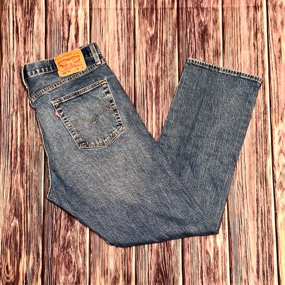 Vintage 90s Levi Strauss 501 Straight Fit Dark Wash Jeans
